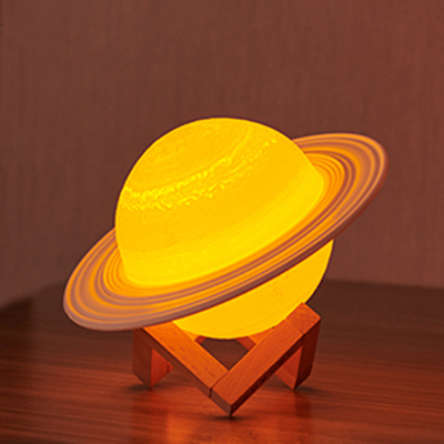 Iluminação da lâmpada da lua do diodo emissor de luz de 16 cores, luz recarregável da noite de USB da impressão 3D