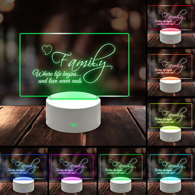O presente criativo USB da amiga das crianças conduziu a luz do quadro de mensagens da noite com pena